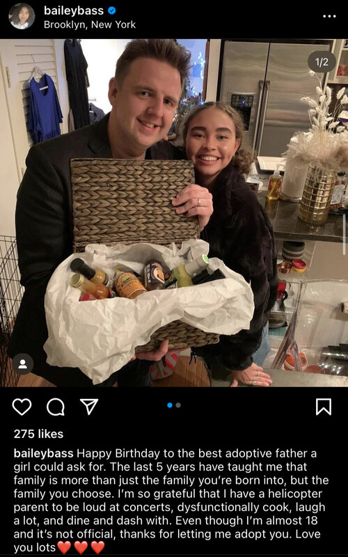 Image - Bailey Bass shares a cute lil' photo with her adoptive dad, Daven Marken, while thanking him for being 'a father.'