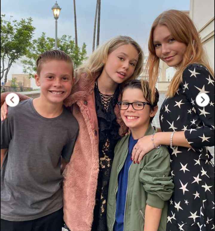 Image - Young Ruby Rose Turner in a cute lil' photo with her younger sister, Nadia, and younger brothers, Alfie and Alec in December 2019. 