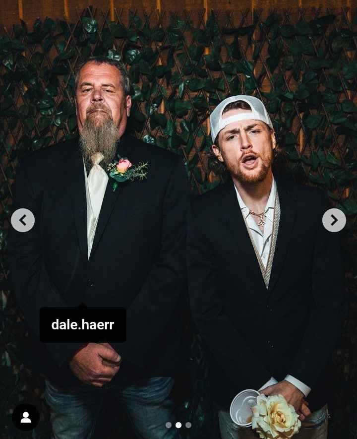 Image - Bailey Zimmerman with his step-dad, Dale Haerr, on his wedding day to Bailey's mom, Kristi. 